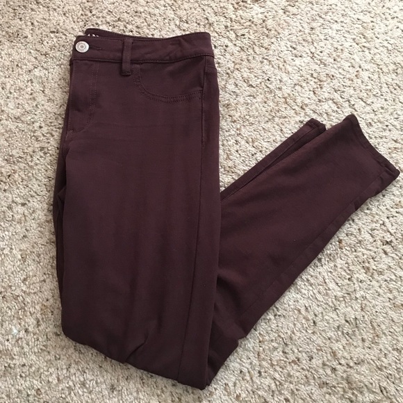 AEO | burgundy jeggings - Picture 2 of 8